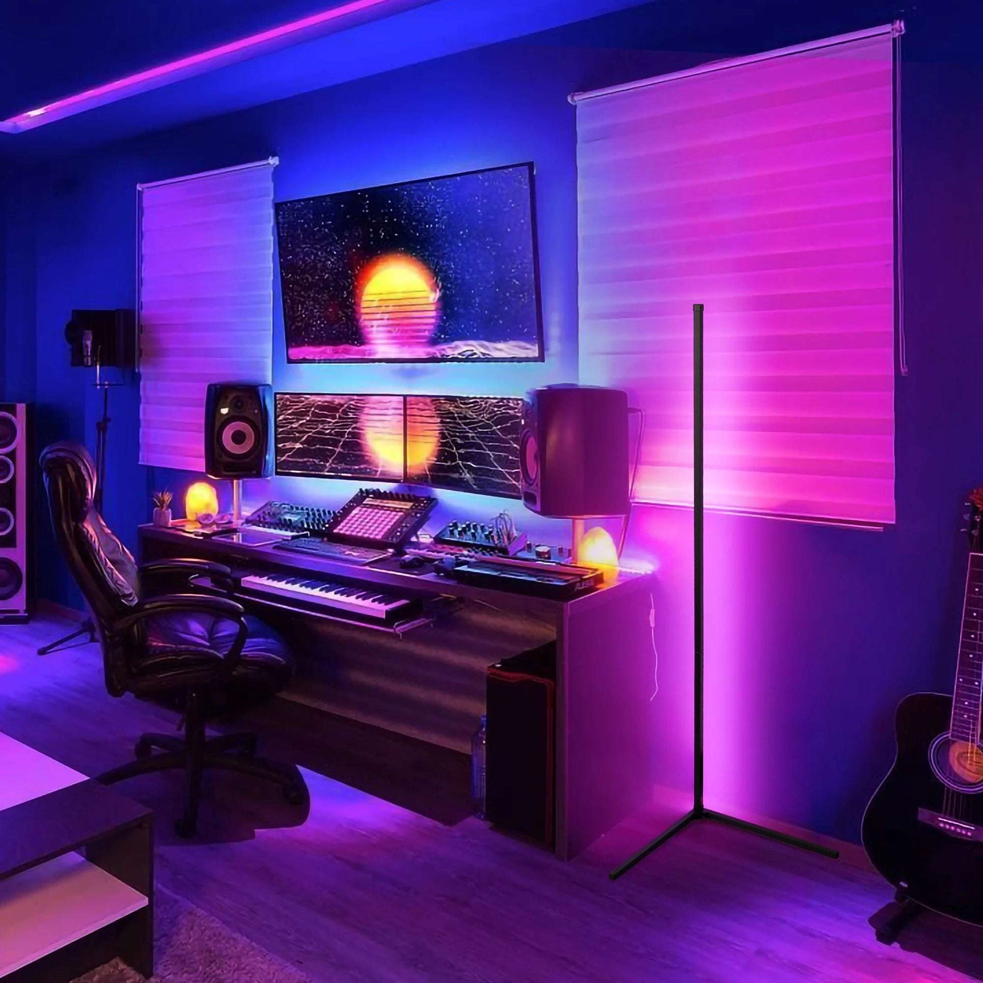 EP LIGHT Smart Corner Lamp | RGB LED Color-Changing Floor Lamp with Remote & App Control | Music Sync Ambiance Lighting