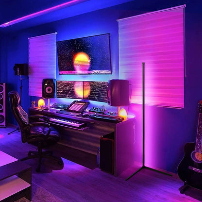 EP LIGHT Smart Corner Lamp | RGB LED Color-Changing Floor Lamp with Remote & App Control | Music Sync Ambiance Lighting