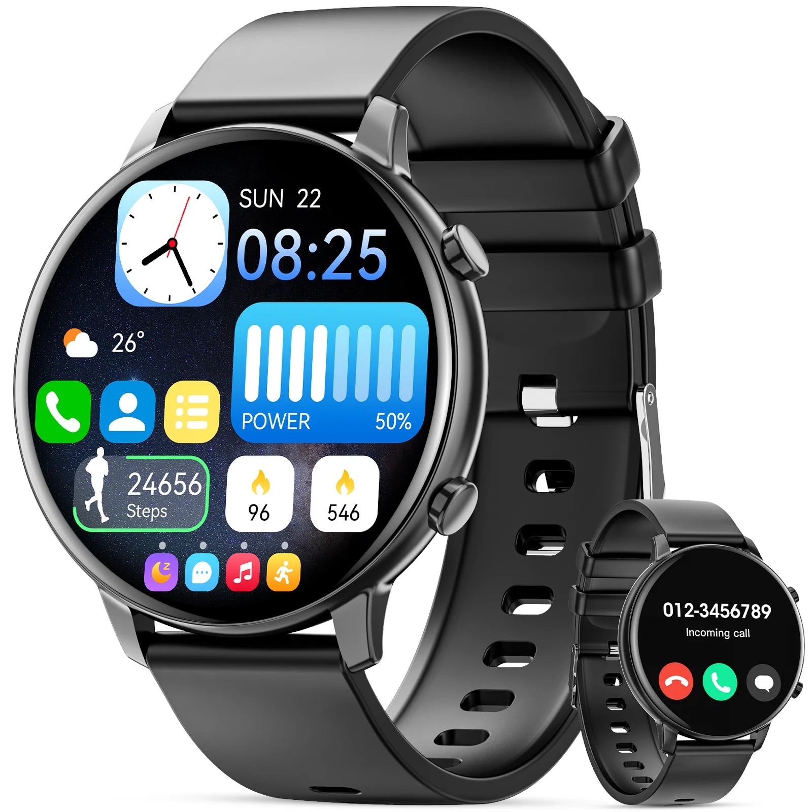 Men's Smart Watch with Answer/Make Calls | 1.39" Large HD Screen, Fitness Tracker & IP68 Waterproof Android/iPhone