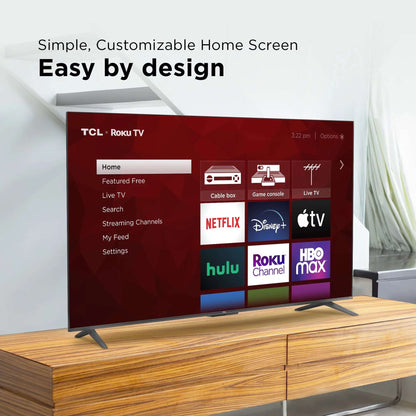 TCL 75” Class S4 (75S451) 4K UHD HDR Smart TV with Roku TV | Voice Control, AirPlay, & 4 HDMI Inputs