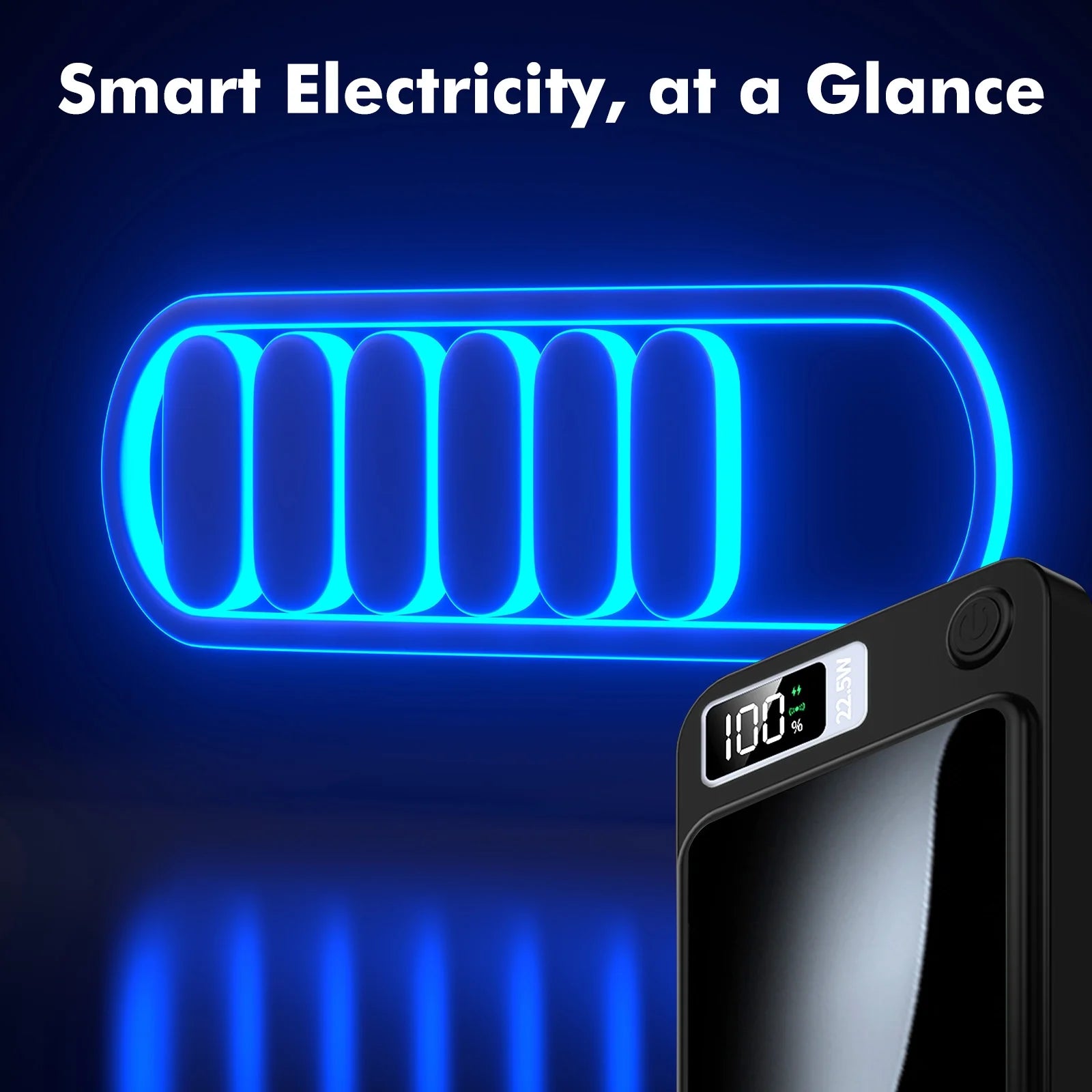 Compact Wireless Portable Charger (Black) | 10000mAh, 22.5W Fast Charging, Magnetic Power Bank for All Devices
