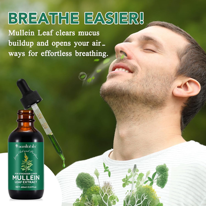 Mullein Drops for Lungs – Natural Mullein Leaf Extract with Chlorophyll, 2oz